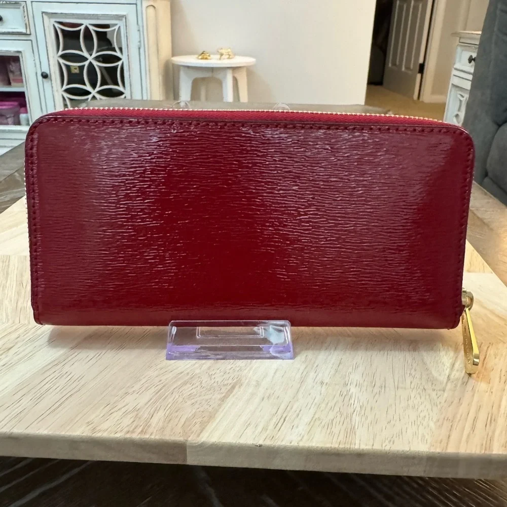 Michael Kors Red Patent Satchel with Matching Wallet